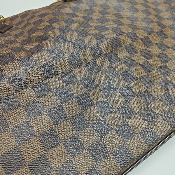 SALEYA Damier Ebene Coated Canvas Brown