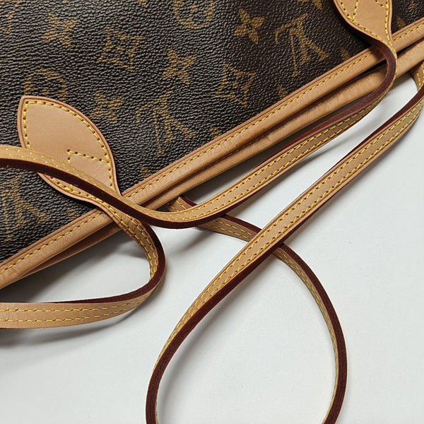 NEVERFULL MM Lona Monogram Revestida Marrón