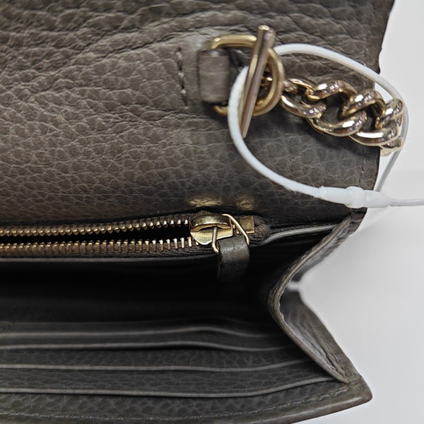 Interlocking G Small Calfskin Gray