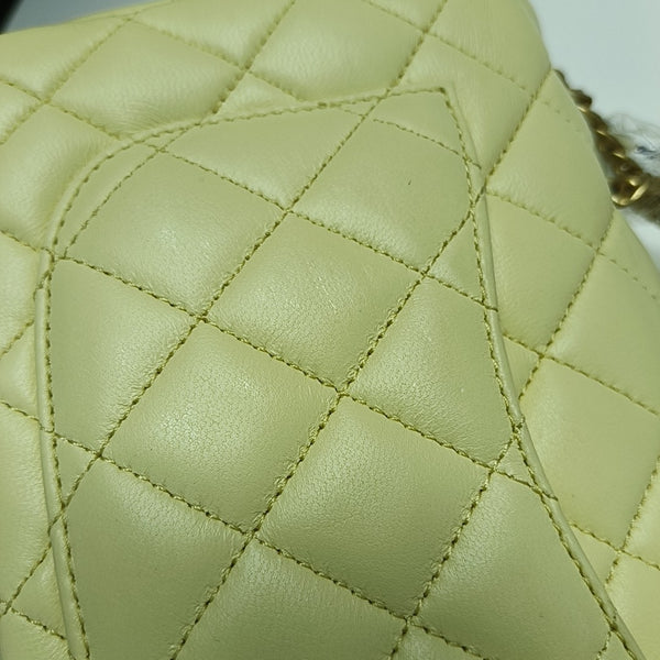 CLASSIC FLAP Mini Quilted Lambskin Yellow