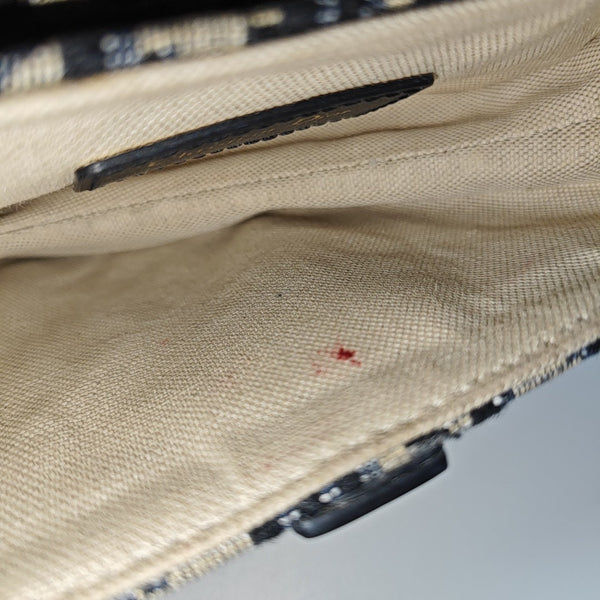 Saddle Mini Oblique Canvas Blue