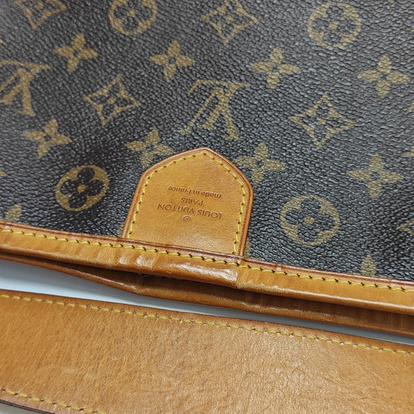 Monogram Coated Canvas Shoulder Bag Brown
