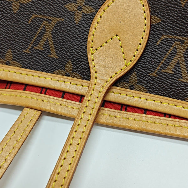 NEVERFULL MM Monogram Coated Canvas Brown