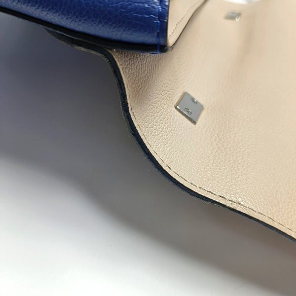 Authenticated pre-owned LOCKME Calfskin Blue - Shoulder Bag at Looply