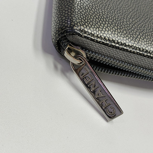 Quilted Grained Calfskin Gray
