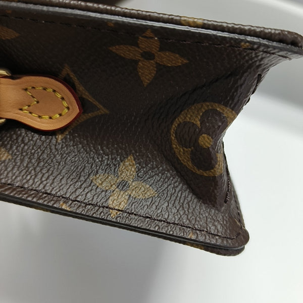 Lily Monogram Coated Canvas Brown