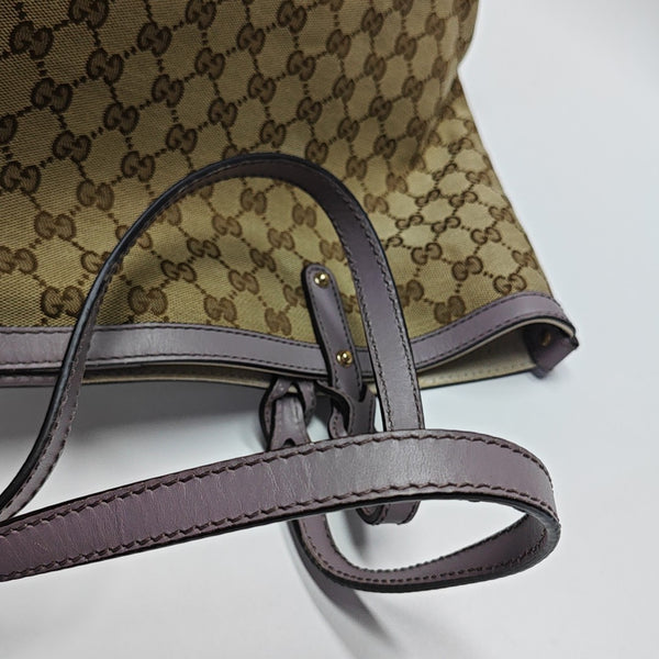 Monogram Canvas Tote Bag Brown