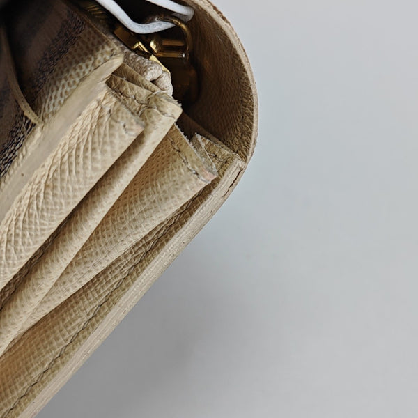 PORTE MONNAIE Damier Azur Coated Canvas White