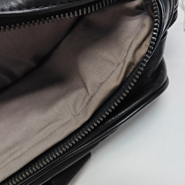 Calfskin Top Handle Bag Black
