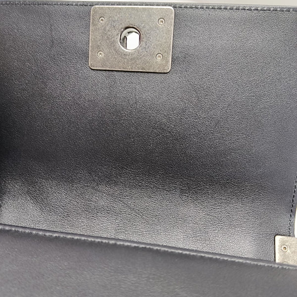BOY CHANEL Small Quilted Calfskin Black