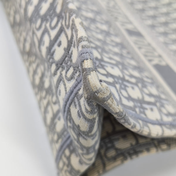 Book Tote Large Oblique Canvas Gray