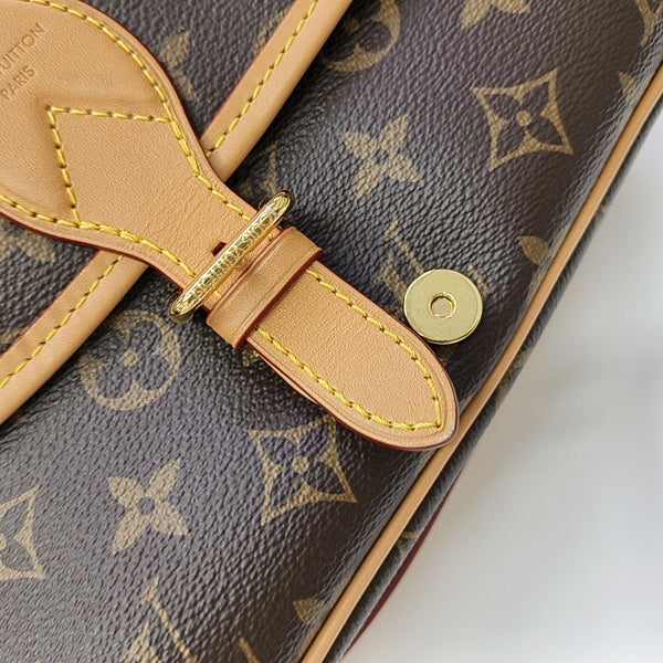 DIANE Monogram Coated Canvas Brown