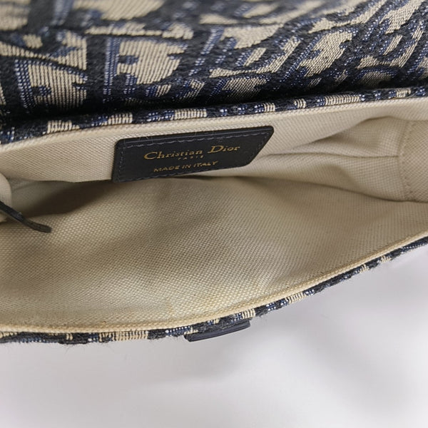 Saddle Mini Oblique Canvas Blue