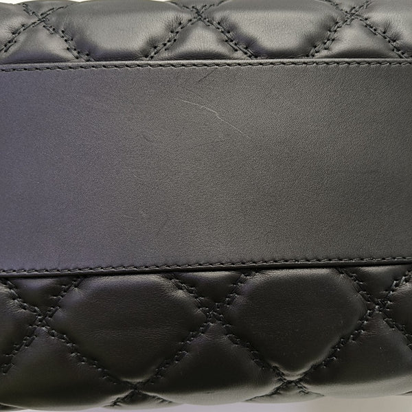 Quilted Calfskin Shoulder Bag Black
