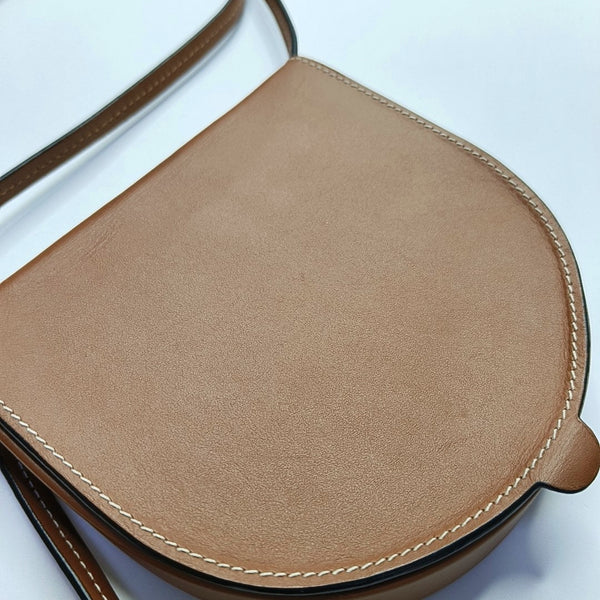 Authenticated pre-owned Heel Small Calfskin Brown - Shoulder Bag at Looply