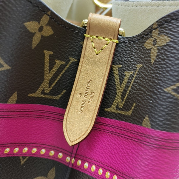 NÉONOÉ MM Monogram Coated Canvas Brown