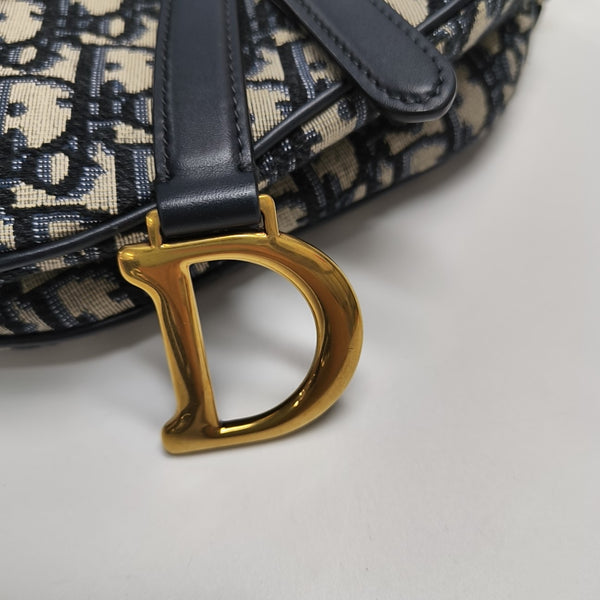 Saddle Mini Oblique Canvas Blue