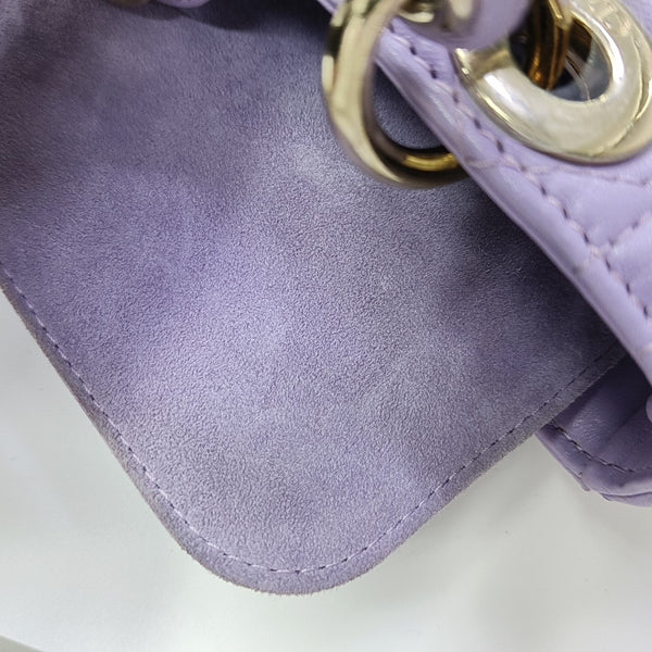 Lady D-Joy Super Mini Cannage Lambskin Purple