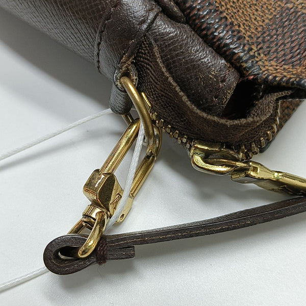 TROUSSE MAKE UP Damier Ebene Coated Canvas Brown