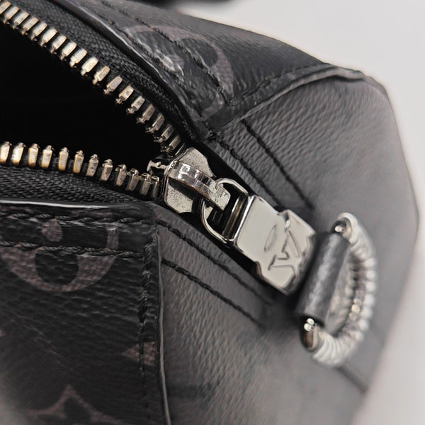 KEEPALL Monogram Coated Canvas Black