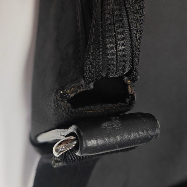 Monogram Canvas Shoulder Bag Black