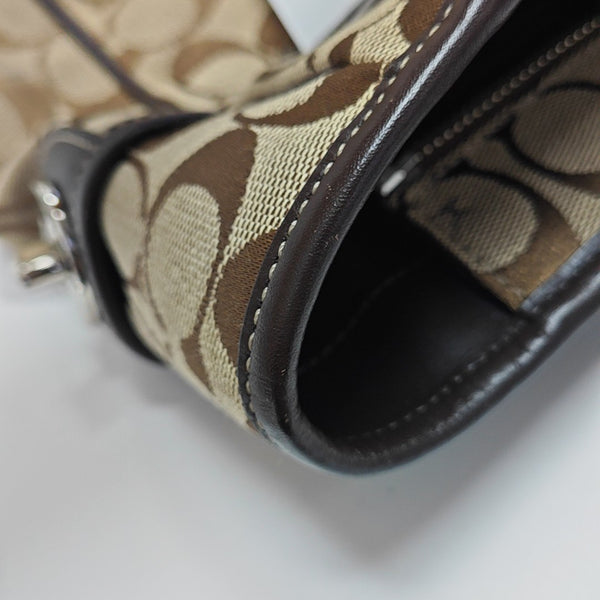 Monogram Canvas Tote Bag Brown