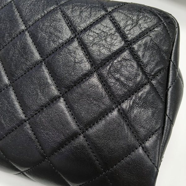 Quilted Calfskin Crossbody Bag Black