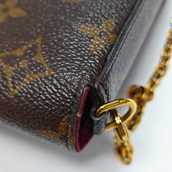 Authenticated pre-owned FÉLICIE Monogram Coated Canvas Brown - Shoulder Bag at Looply