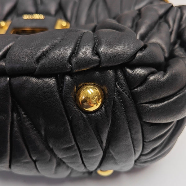 Quilted Lambskin Tote Bag Black