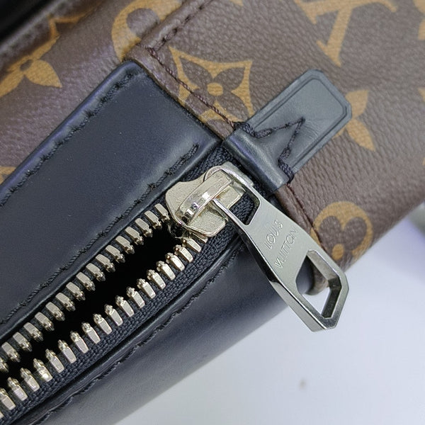 JOSH Monogram Coated Canvas Brown