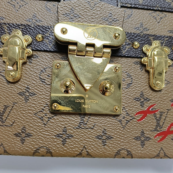 PETITE MALLE Monogram Coated Canvas Brown