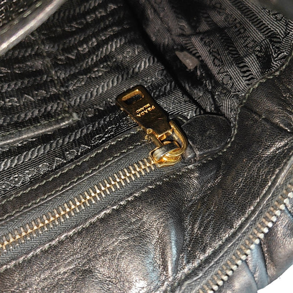 Quilted Lambskin Tote Bag Black