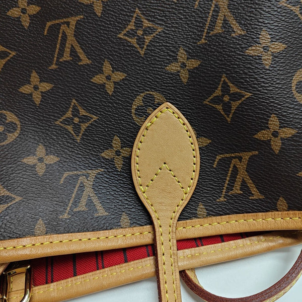 NEVERFULL MM Monogram Coated Canvas Brown