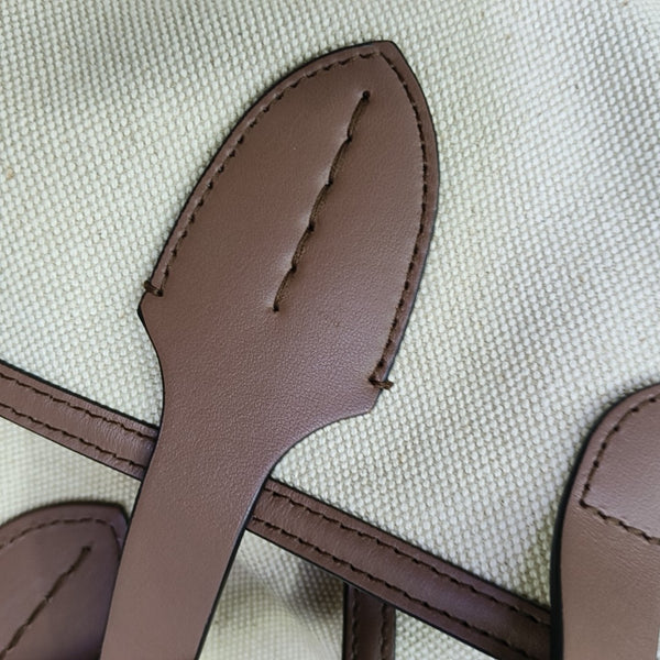 The Belt Large Canvas Beige