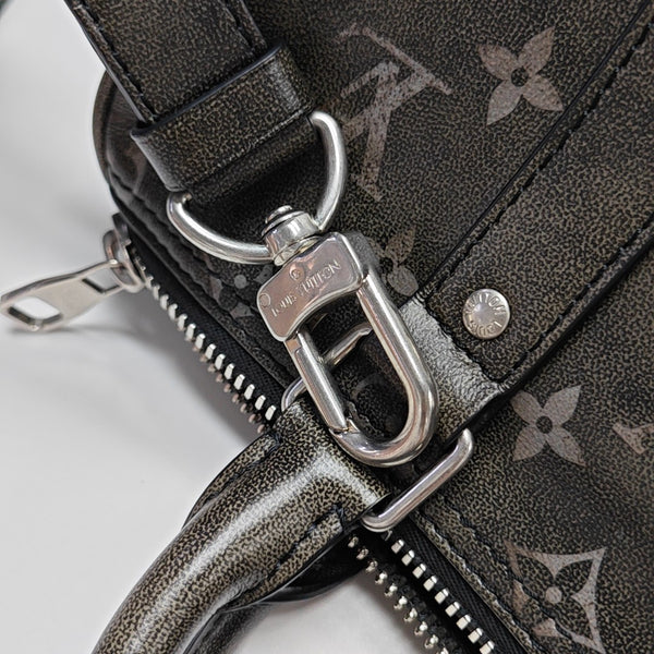 KEEPALL Monogram Calfskin Green