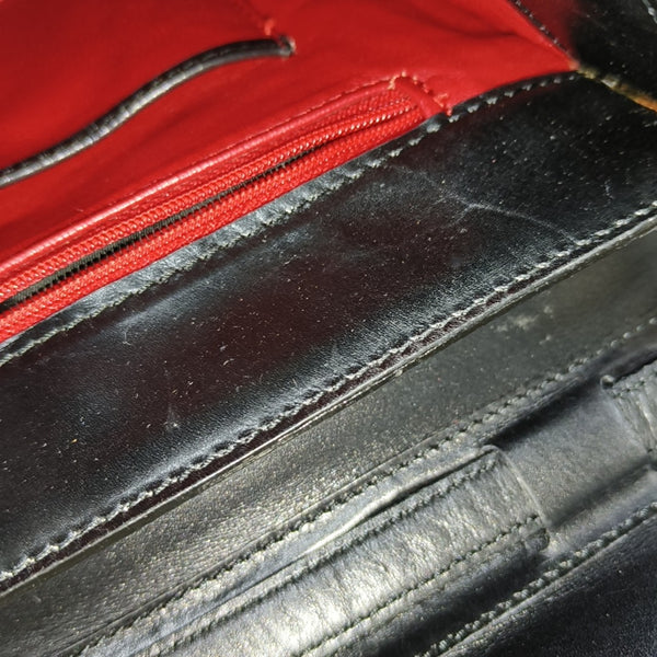 Leather Shoulder Bag Black