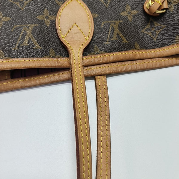 NEVERFULL MM Monogram Coated Canvas Brown