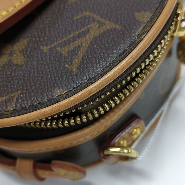 BOITE CHAPEAU Mini Monogram Coated Canvas Brown