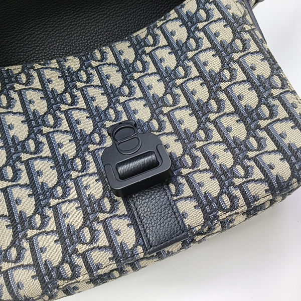 Saddle Mini Lona Monograma Negro