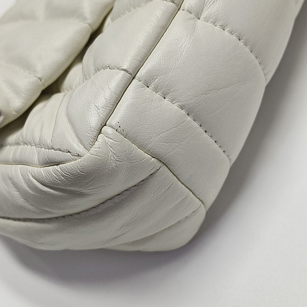 BB Quilted Calfskin White