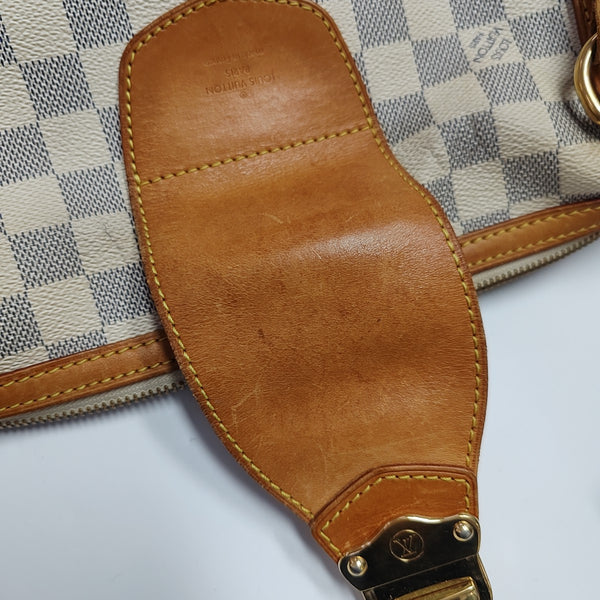 STRESA PM Damier Azur Coated Canvas White
