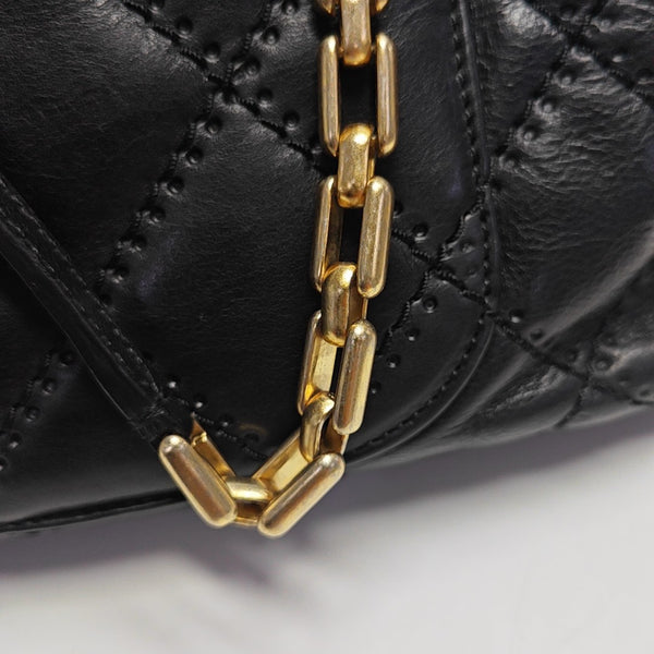 Quilted Calfskin Tote Bag Black