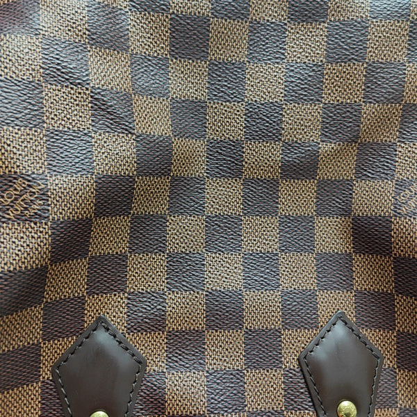 SPEEDY 25 Damier Ebene Coated Canvas Brown