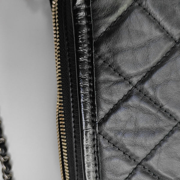 GABRIELLE Small Quilted Calfskin Black