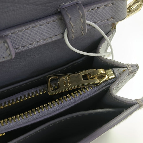 Fold Wallet Leather Purple