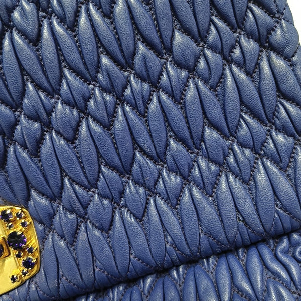 Crystal Quilted Lambskin Purple