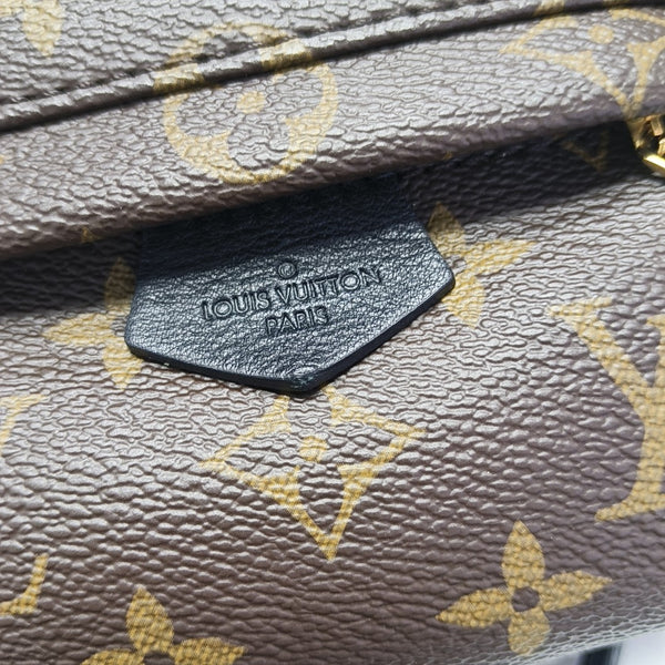 PALM SPRINGS Mini Monogram Coated Canvas Brown