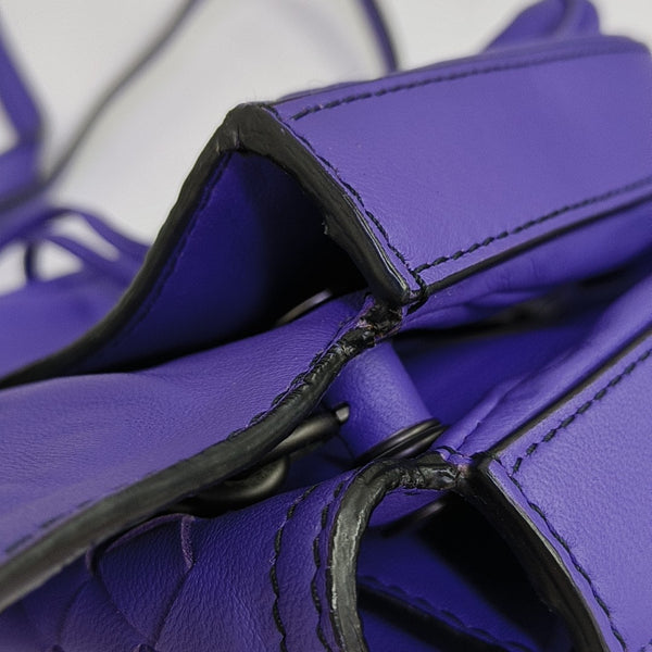 Calfskin Shoulder Bag Purple