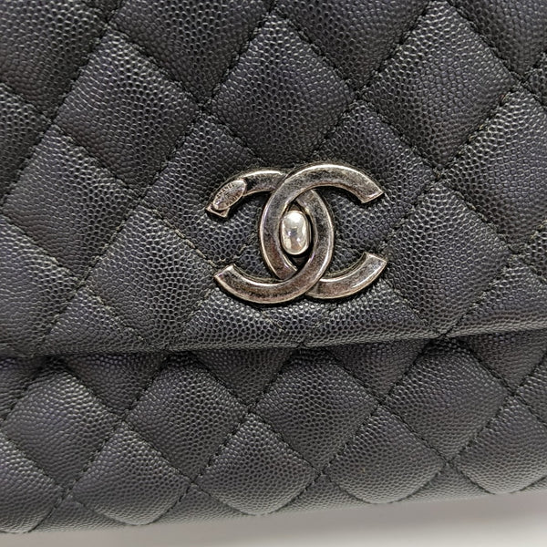 COCO HANDLE Medium Quilted Grained Calfskin Multicolor