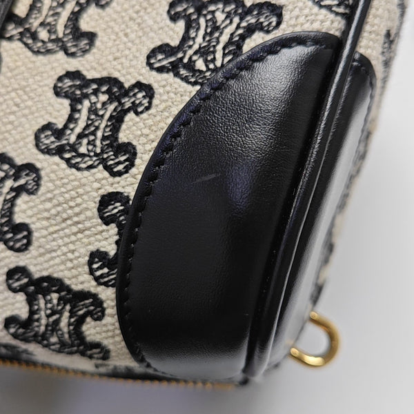 Fabric Shoulder Bag Small White